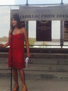 The bandstand was actually right on Lake Cadillac, with the audience facing the water. Which was really pretty!